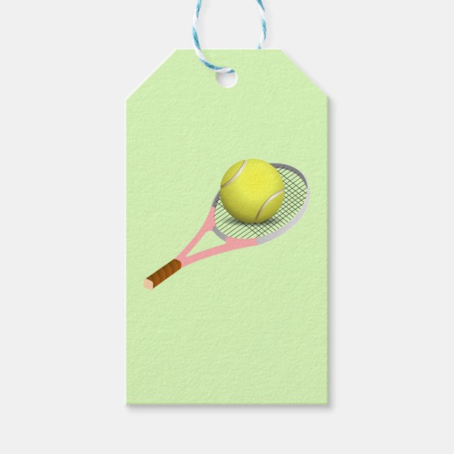 Tennisboll och racket presentetikett (Framsidan)