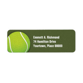 Tennisboll på domstolreturadressen returadress etikett