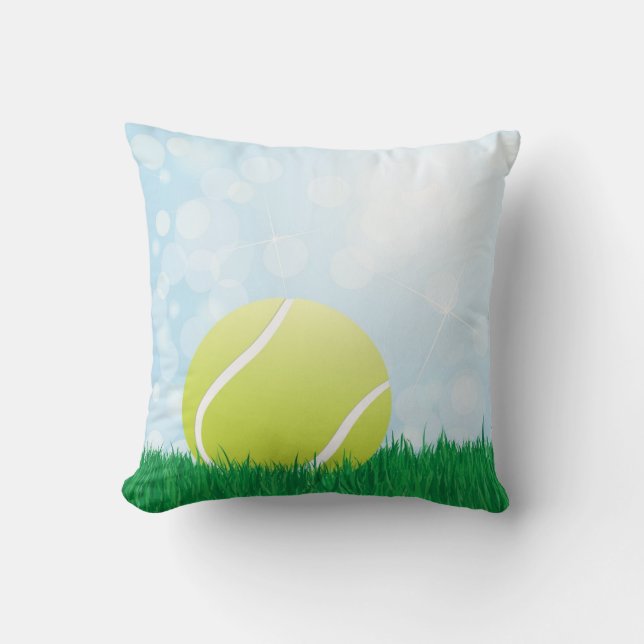 tennisboll på gräs kudde (Framsida)