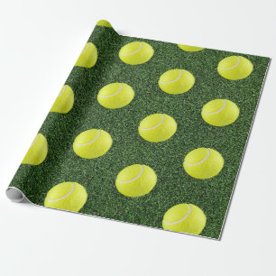 Tennisboll på grönt gräs presentpapper