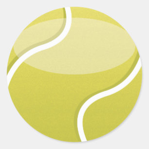 Tennisboll Runt Klistermärke