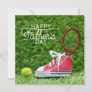 Tennisbollar och racket Glad fars dag Julkort