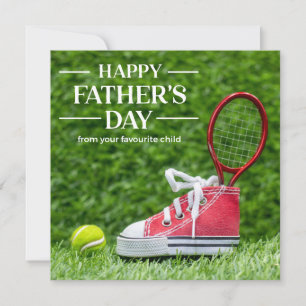 Tennisbollar och racket Glad fars dag Julkort