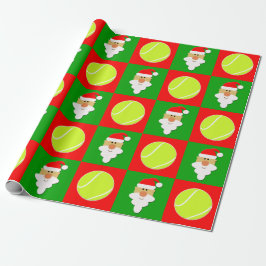 Tennisbollar & Santa tennisspelarejul Presentpapper