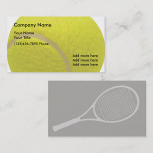 Tennisbolldesign Visitkort
