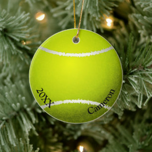 Tennisbolljul Julgransprydnad Keramik