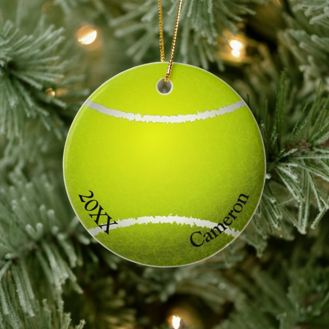 Tennisbolljul Julgransprydnad Keramik (Träd)
