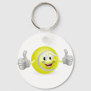 Tennisbollmaskot Nyckelring