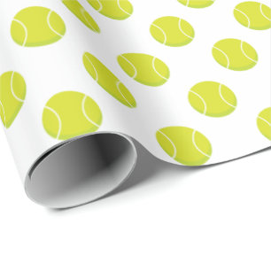 Tennisbollmönster någon bakgrundsfärg presentpapper
