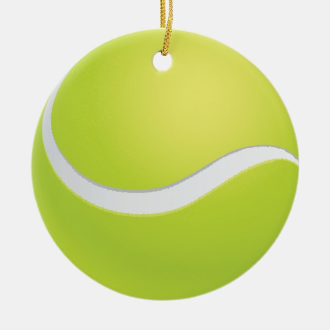 Tennisbollprydnad Julgransprydnad Keramik (Framsidan)