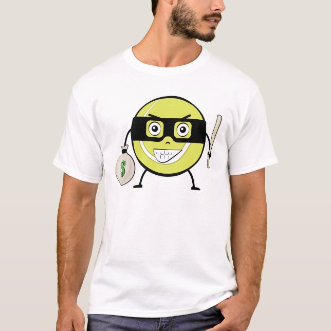 Tennisbollsbödel - Rolig Karaktär Illustration T Shirt (Framsida)