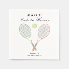 Tennisbröllopsfest: Match Made in Heaven Pappersservett