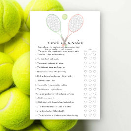 Tennisbröllopsfest Över- eller underlek