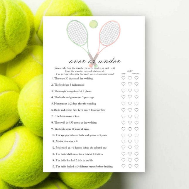Tennisbröllopsfest Över- eller underlek (Skapare uppladdad)