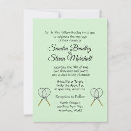 Tennisbröllopsinbjudningar tema inbjudningar