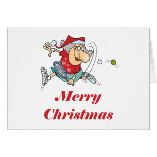 TennisChick Fru Claus Hälsningskort