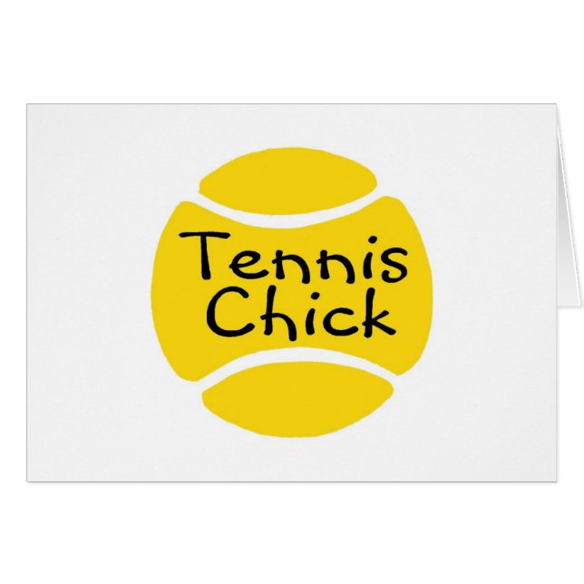 Tennischick Hälsningskort (Framsidan Horizontal)