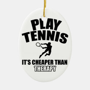 Tennisdesigner Julgransprydnad Keramik