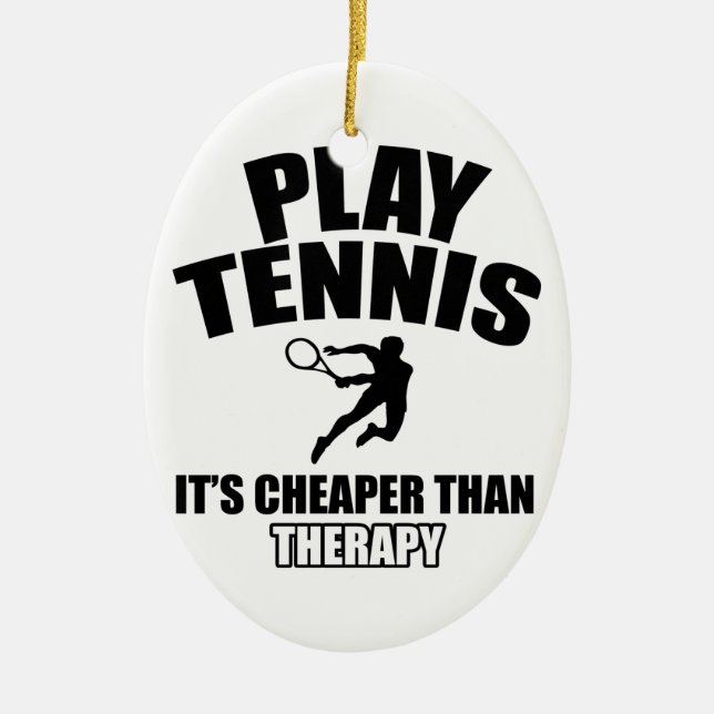 Tennisdesigner Julgransprydnad Keramik (Framsidan)