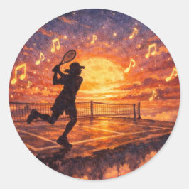 Tennisdrömmar-klistermärken Runt Klistermärke