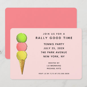 Tennisfestininvitationer Inbjudningar