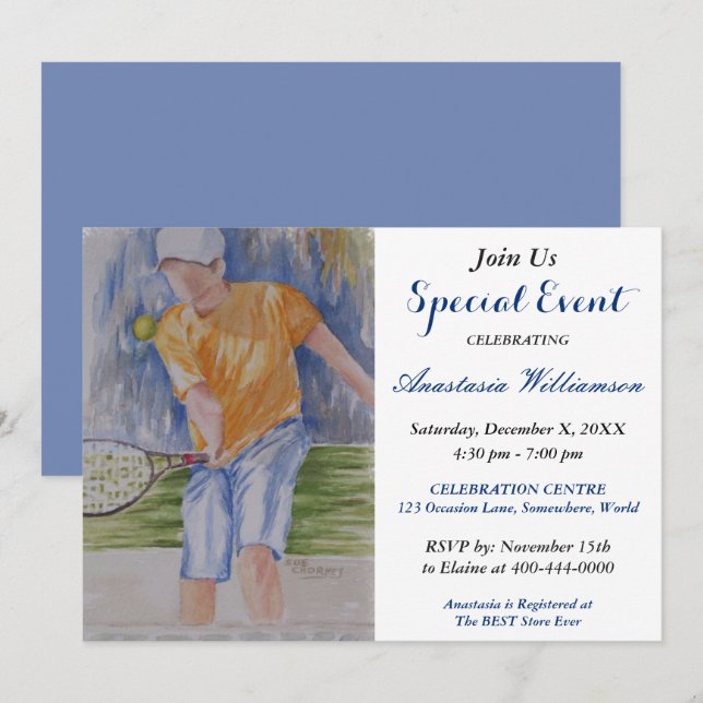 TENNISFESTLIGHET INBJUDAN (Fram/baksida)