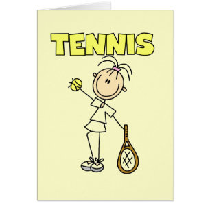 TENNISflickaTshirts och gåvor Hälsningskort