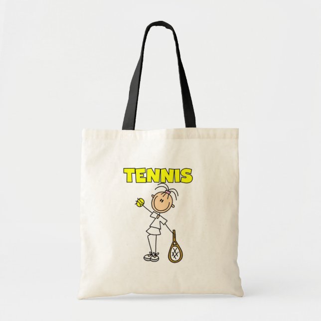 TENNISflickaTshirts och gåvor Tygkasse (Framsidan)