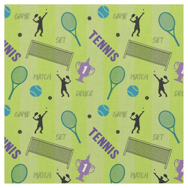 Tennisföremål på färsk grönt, tyg (Närbild)