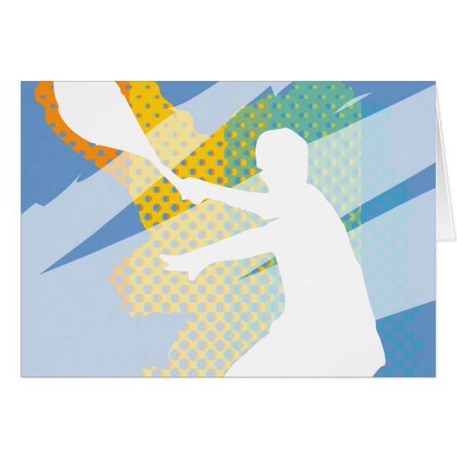 Tennisgåvor för tennisspelarear och tennisfläktar hälsningskort (Framsidan Horizontal)