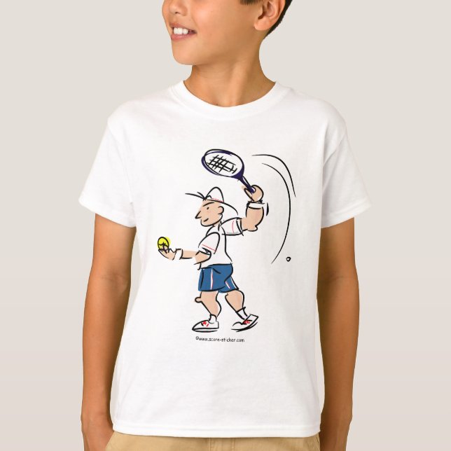 Tennisgåvor till pojkar. Anpassa den själv! T-shirt (Framsida)