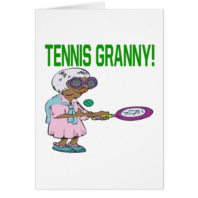 TennisGranny Hälsningskort (Framsidan)