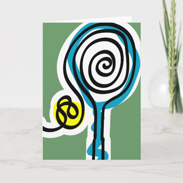 Tennishälsningkort Kort (Framsida)