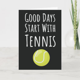 Tennishälsningskort för sportutövare fan älskare kort