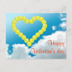 Tennishjärtavalentin dag helg vykort