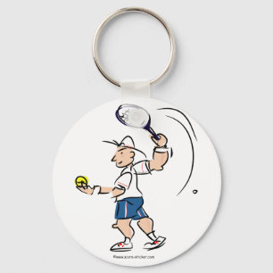 Tennisillustration i nyckelkedjan nyckelring