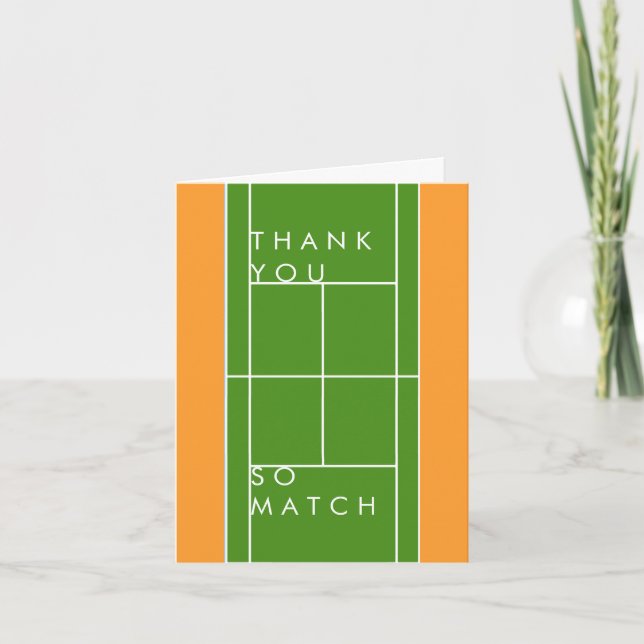 Tennisinspirerat tack kort (Framsida)
