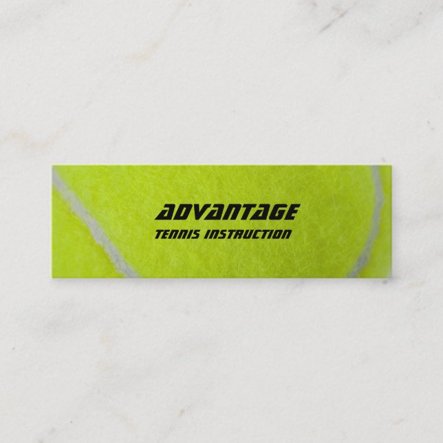 TennisInstructor_yellow fuzz Mini Visitkort (Framsida)