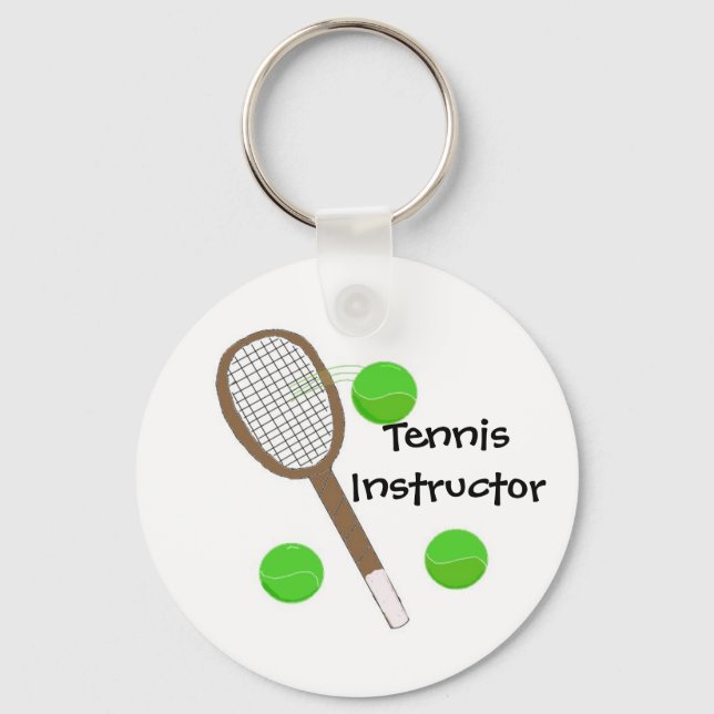Tennisinstruktör Nyckelring (Framsida)