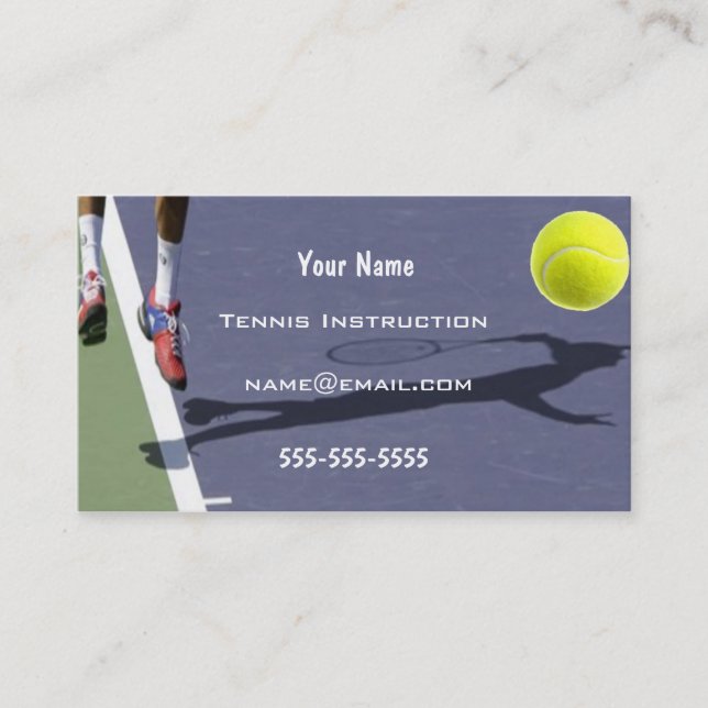 Tennisinstruktör Visitkort (Framsida)