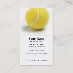 Tennisinstruktör Visitkort