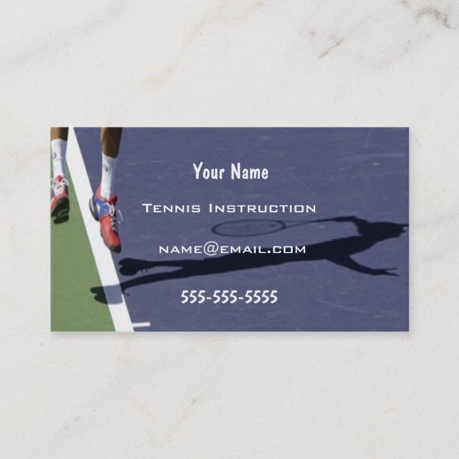 Tennisinstruktör Visitkort (Framsida)