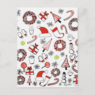 Tennisjul Helg Vykort