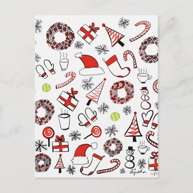 Tennisjul Helg Vykort (Framsida)