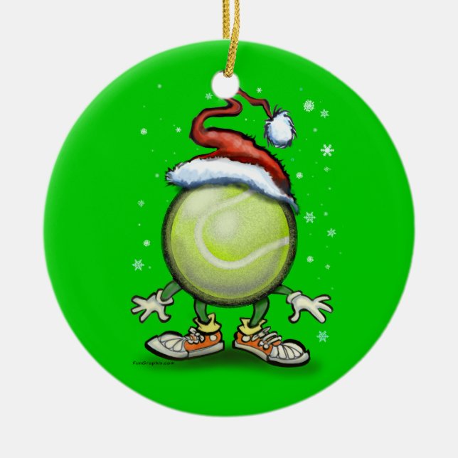 Tennisjul Julgransprydnad Keramik (Framsidan)