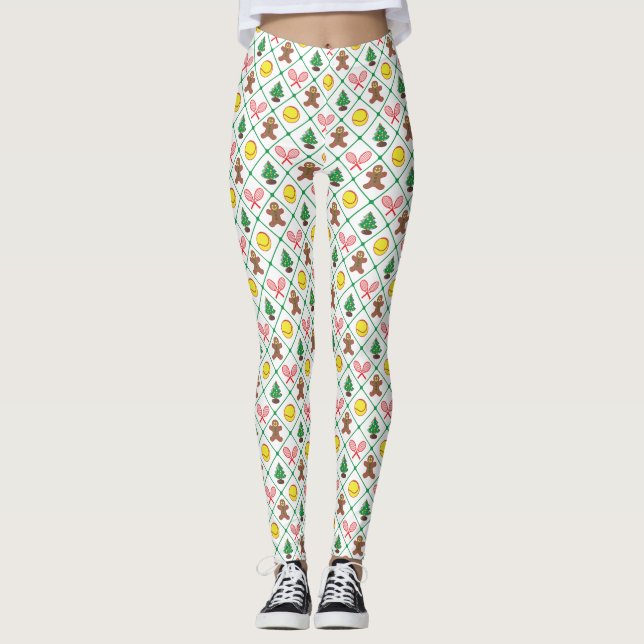 Tennisjulmönster Leggings (Framsida)