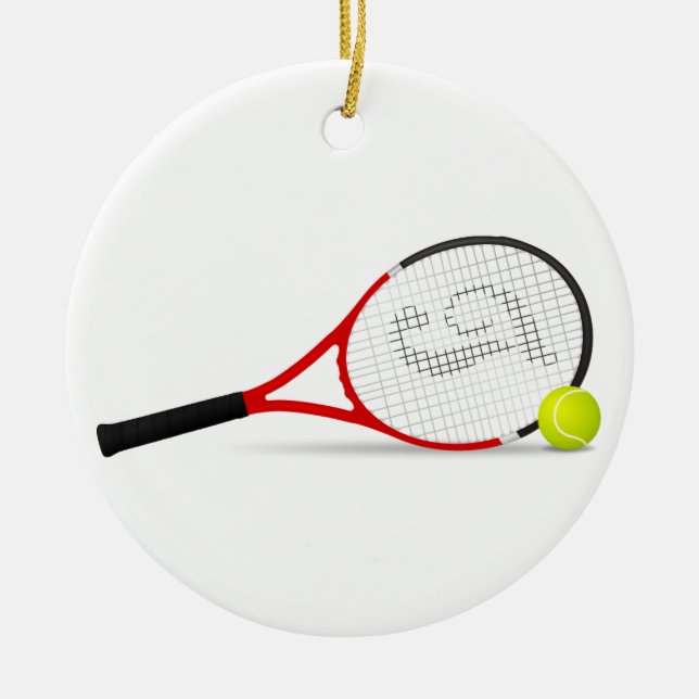 Tennisjulprydnad Julgransprydnad Keramik (Framsidan)