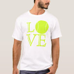 TenniskärlekT-tröja Tee<br><div class="desc">Denna "tenniskärlek" t-skjorta är säker att göra poäng något pekar med tennisspelarear. (Som kallas, "ironi, " barn.) Skjortan stavar ut ord, "KÄRLEK" i fluorescerande gult, öppen vänd mot bokstäver, stund genom att använda en tennisboll för "nollan". Designarbetena på många jämnar, så välj din favorit och beställa precis denna skjorta! *Also...</div>