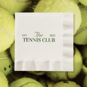 tennisklubbstemat fest pappersservett