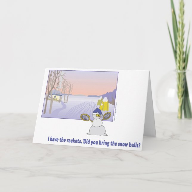 Tenniskort för vinterspel helgkort (Framsida)